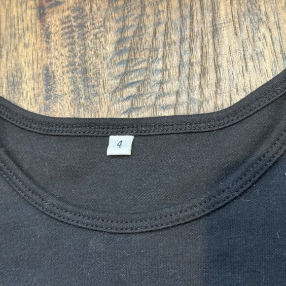 Bella & Omi Black Layering Tee sz 4 - Picture 2 of 7